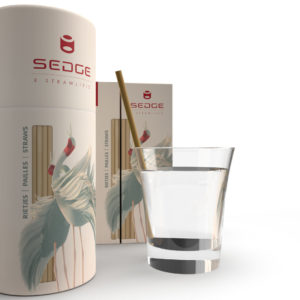 Sedge Straws, short drinks, retail packaging